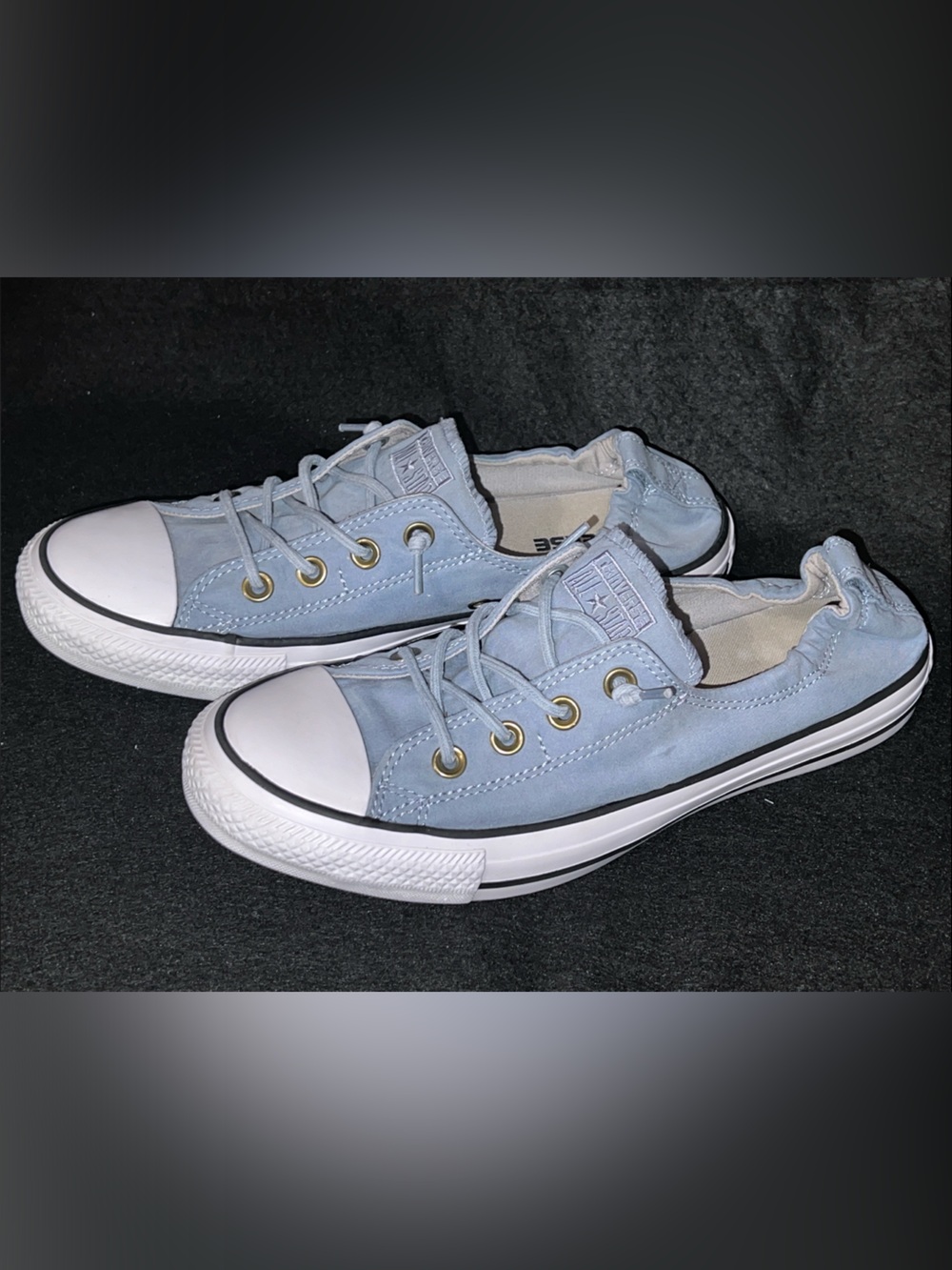 Converse CTAS Shoreline Slip On Sneakers Light Blue Canvas Women's Size 10